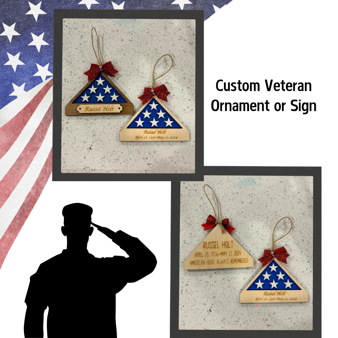 πΊπΈ Custom Veteran Memorial Ornament | Personalized Military Tribute Gift ποΈ